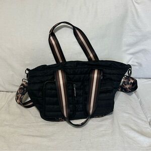 Think Royln Jr Jetset Wingman Bag in with Leopard Strap